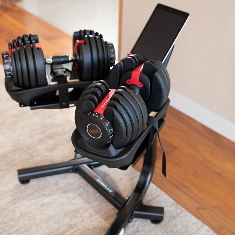 Bowflex SelectTech Ställning – Ergonomisk och smart förvaring för dina justerbara hantlar