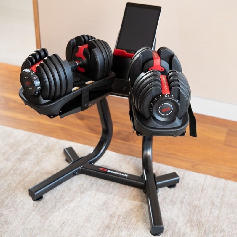 Bowflex SelectTech Ställning – Ergonomisk och smart förvaring för dina justerbara hantlar