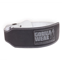 Gorilla Wear 4 Inch Padded Leather Belt, svart / grå