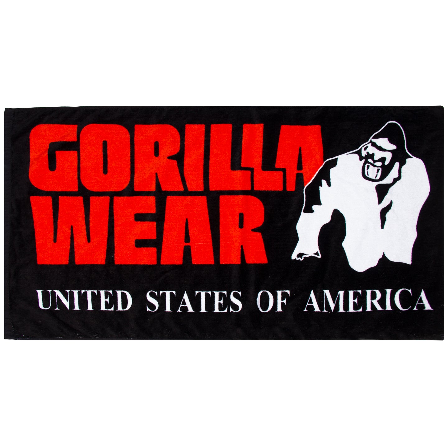 Gorilla Wear Classic Gym Towel, black/red