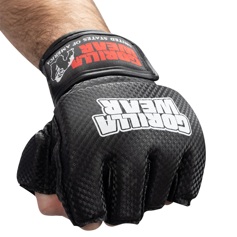 Gorilla Wear Manton MMA Gloves (with thumb), black/white