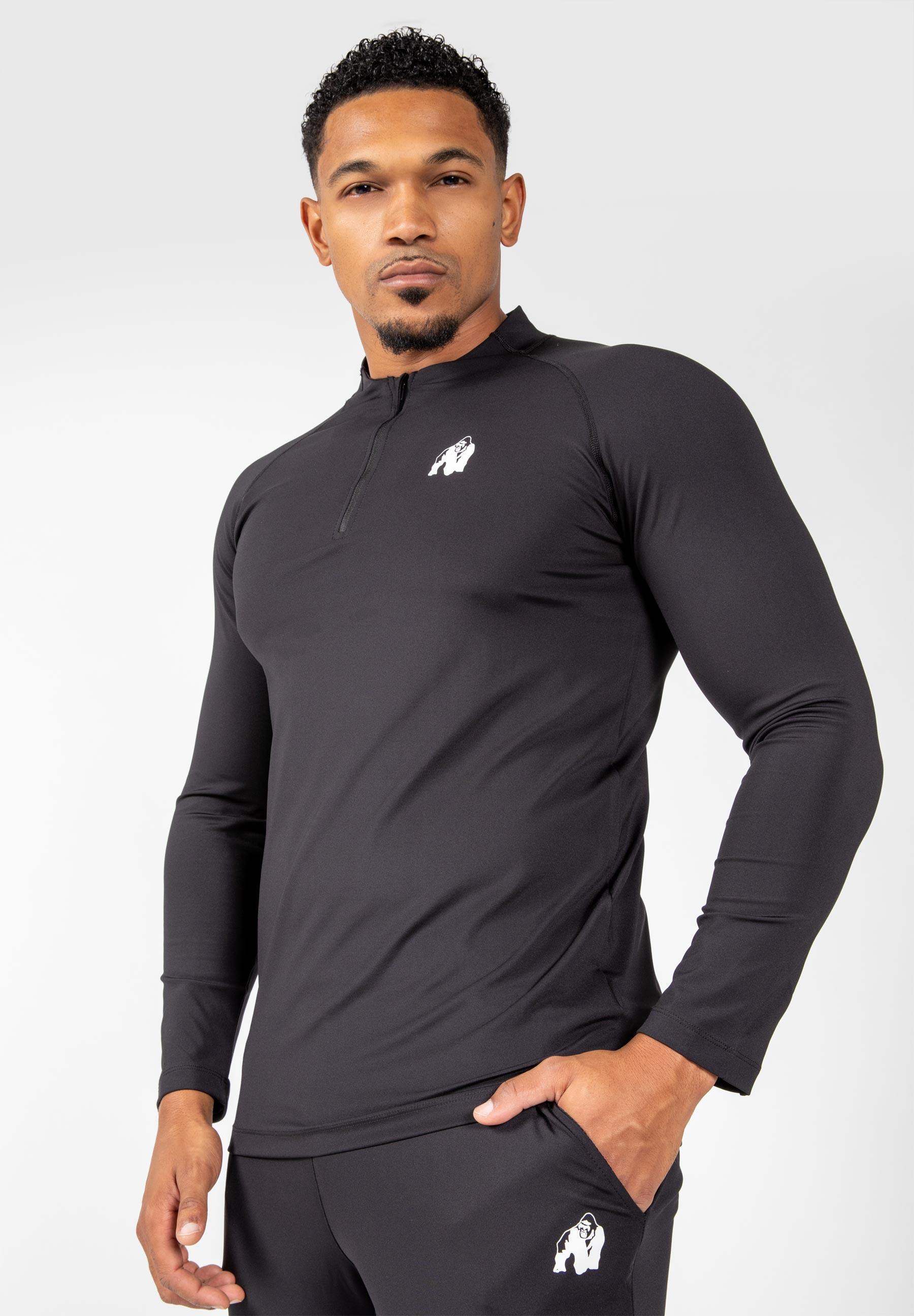 Gorilla Wear Hamilton Hybrid Long Sleeve, black