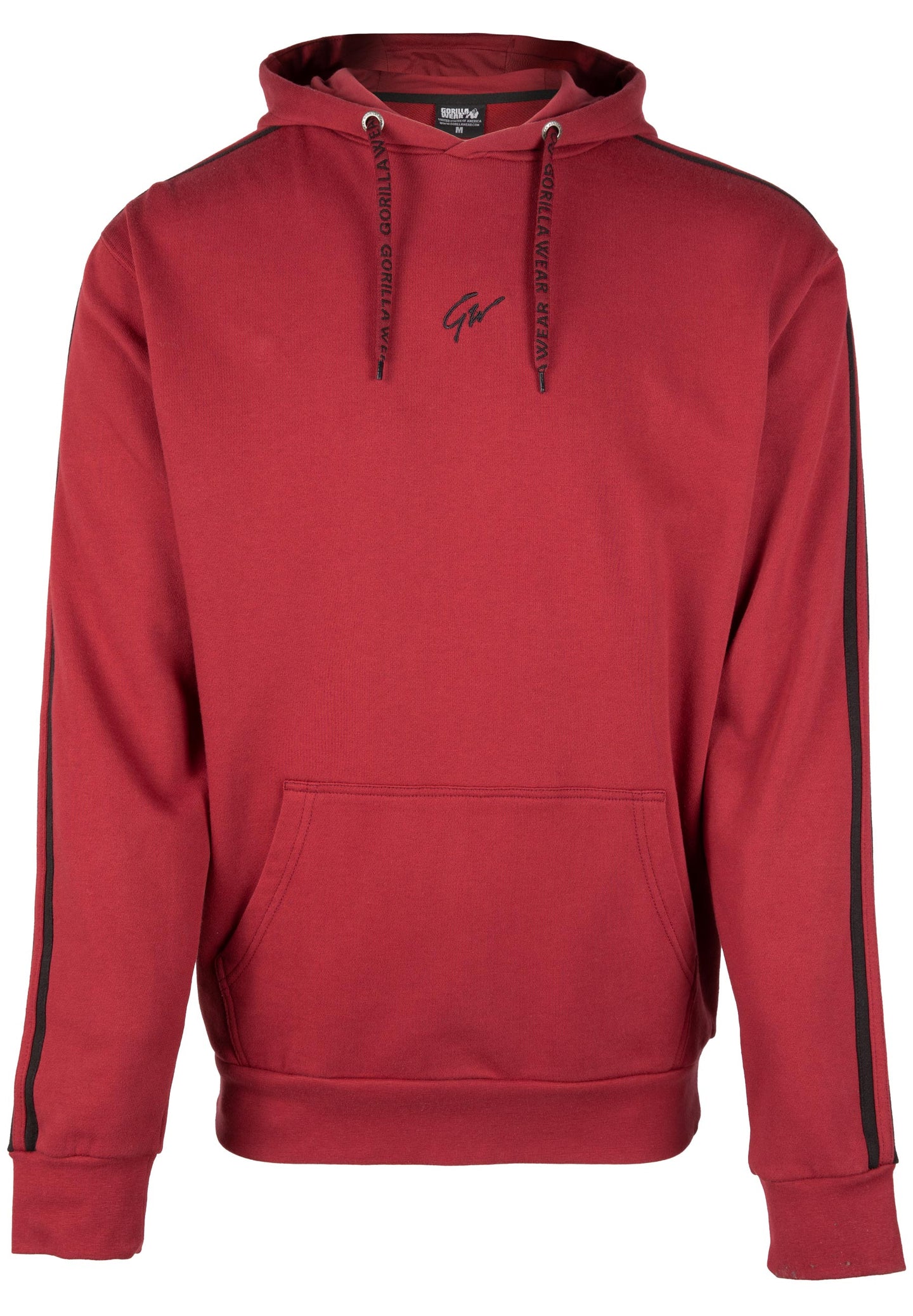 Gorilla Wear Banks Oversized Hoodie, burgundy red/black