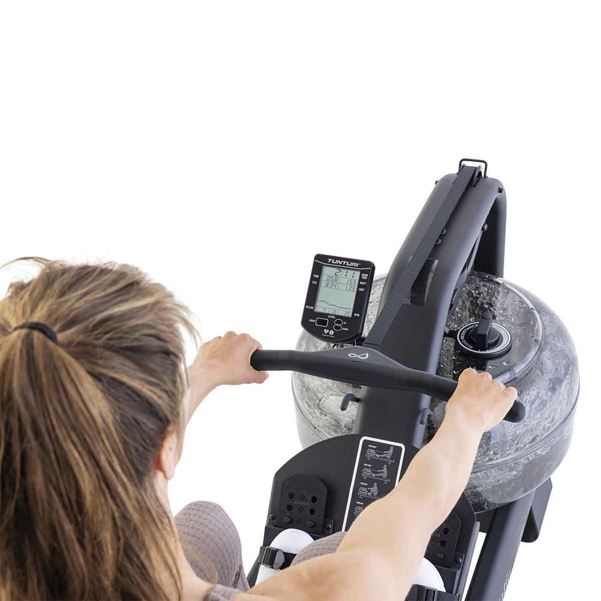 Tunturi Platinum RW30 Rower – Premium roddmaskin med vattenmotstånd för realistisk träning