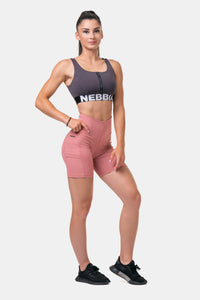 Nebbia Fit Smart Biker Shorts, old rose