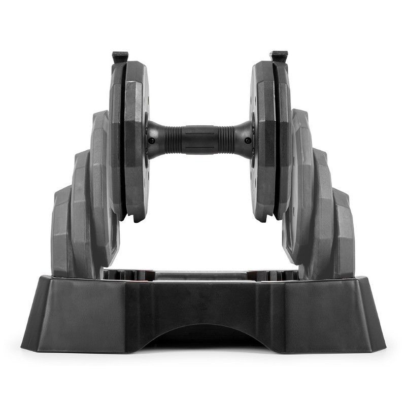 Gymstick Justerbar hantel Quick-Lock Dumbbell – En hel hantelpark i en enda vikt Ställbar 22,5kg