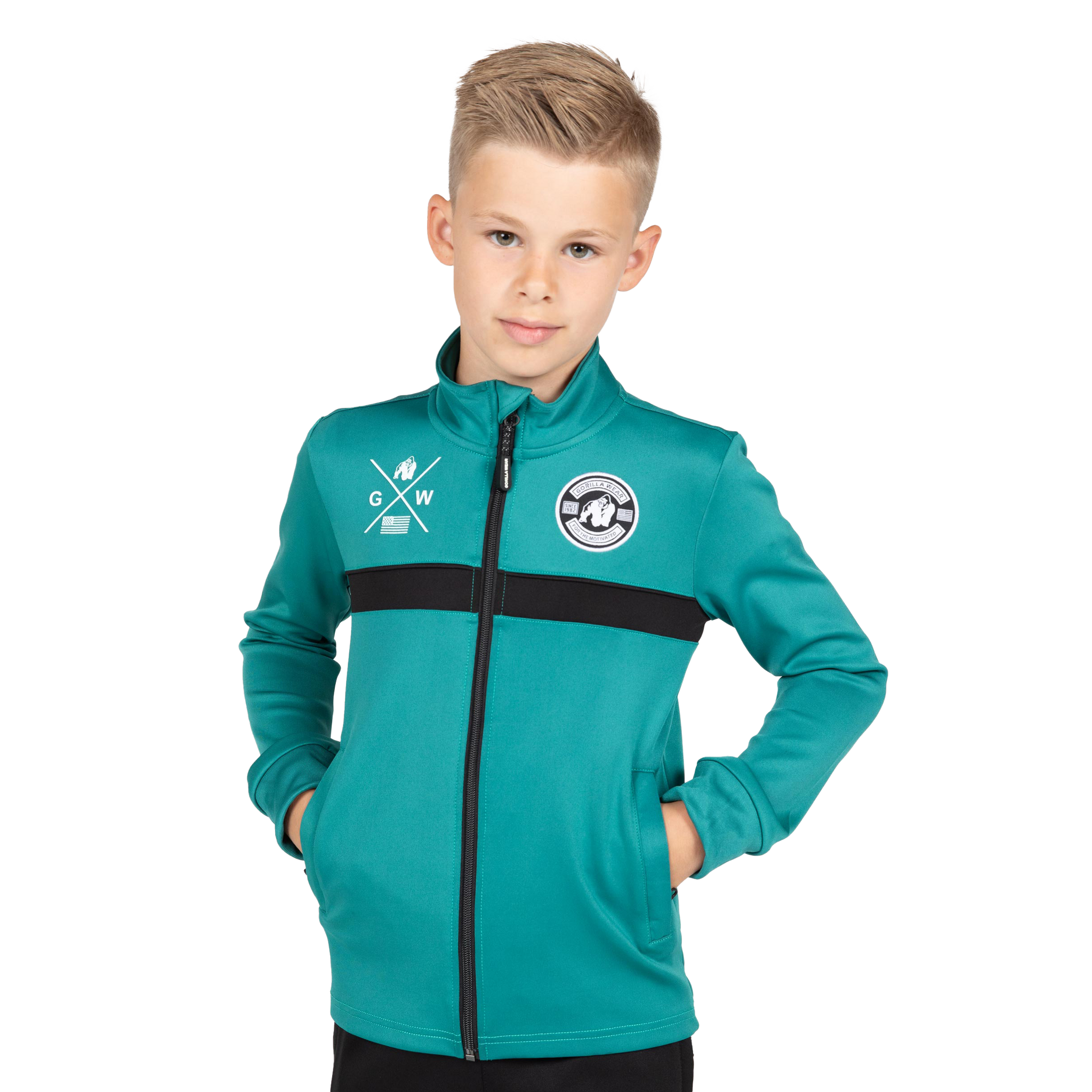 Gorilla Wear Vernon Kids Track Jacket, teal green