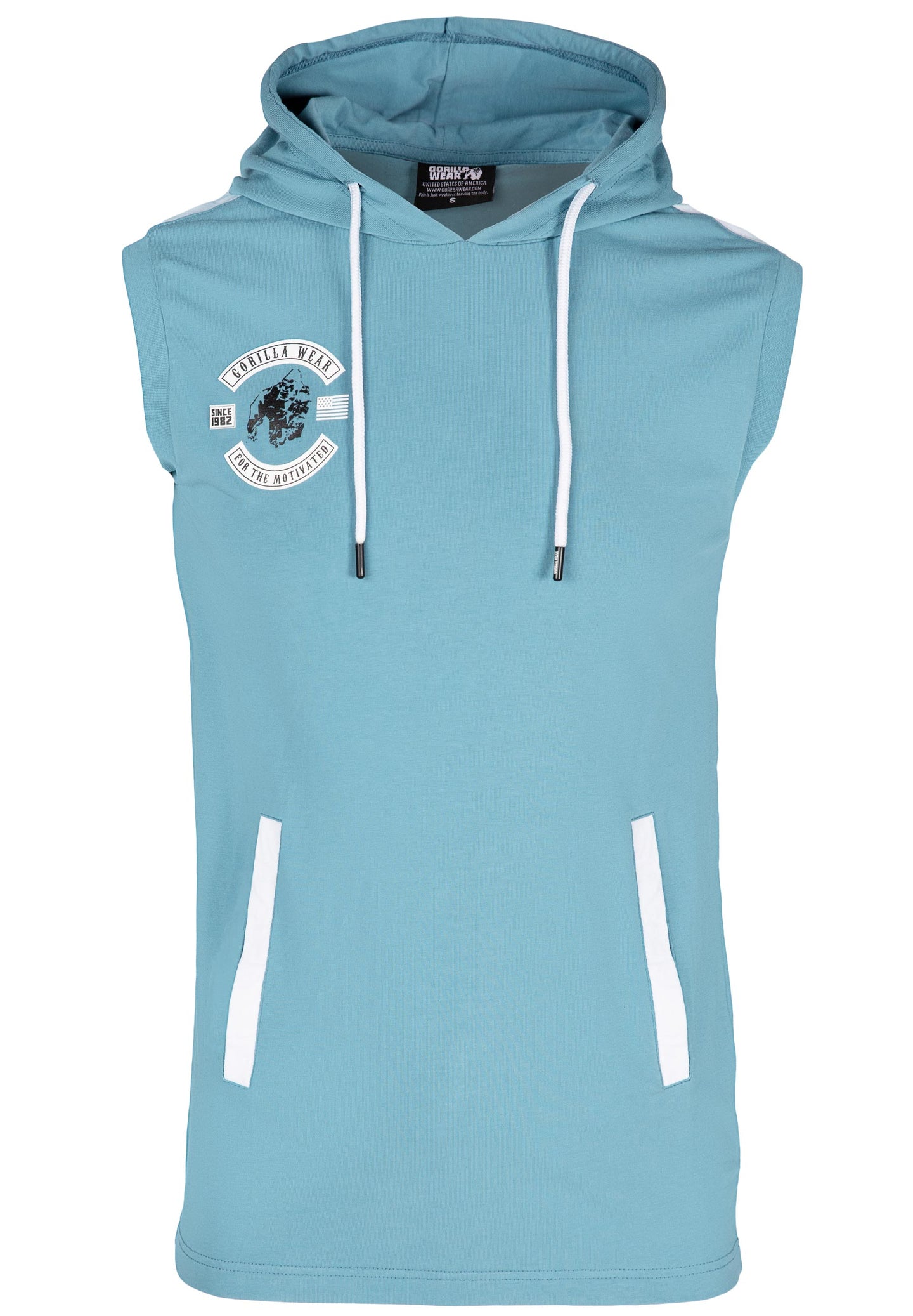 Gorilla Wear Oswego S/L Hooded T-Shirt, blue