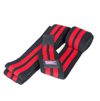 Gorilla Wear GW Knee Wraps 2,5 m, black/red