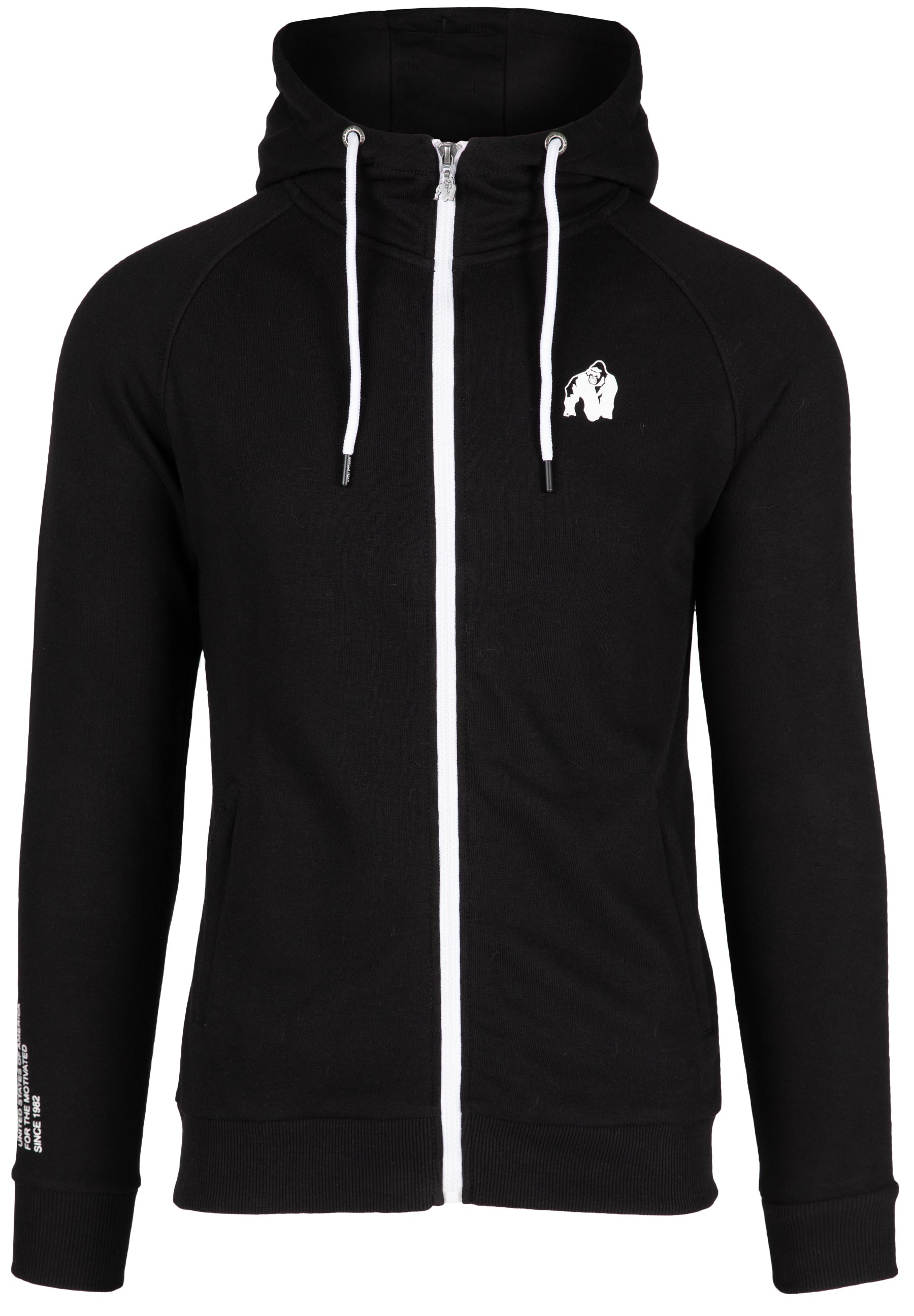 Gorilla Wear Payette Zipped Hoodie, svart - Elegant design, premium kvalitet