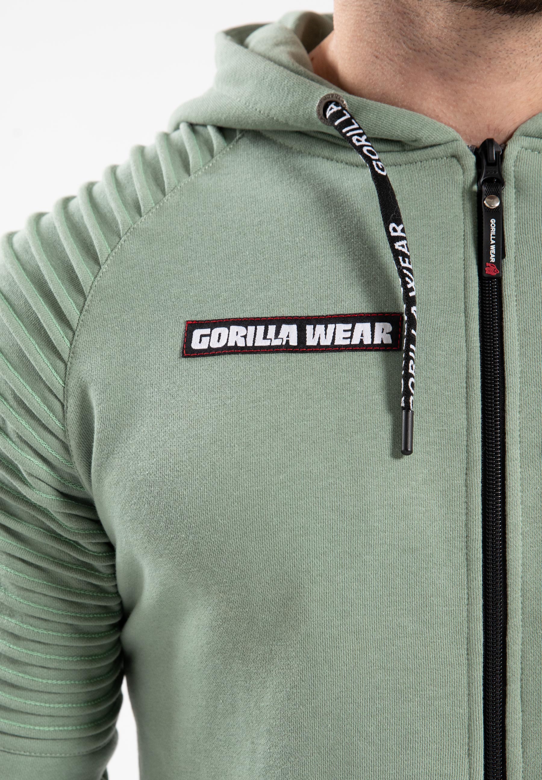 Gorilla Wear Georgia Zipped Hoodie, green bay