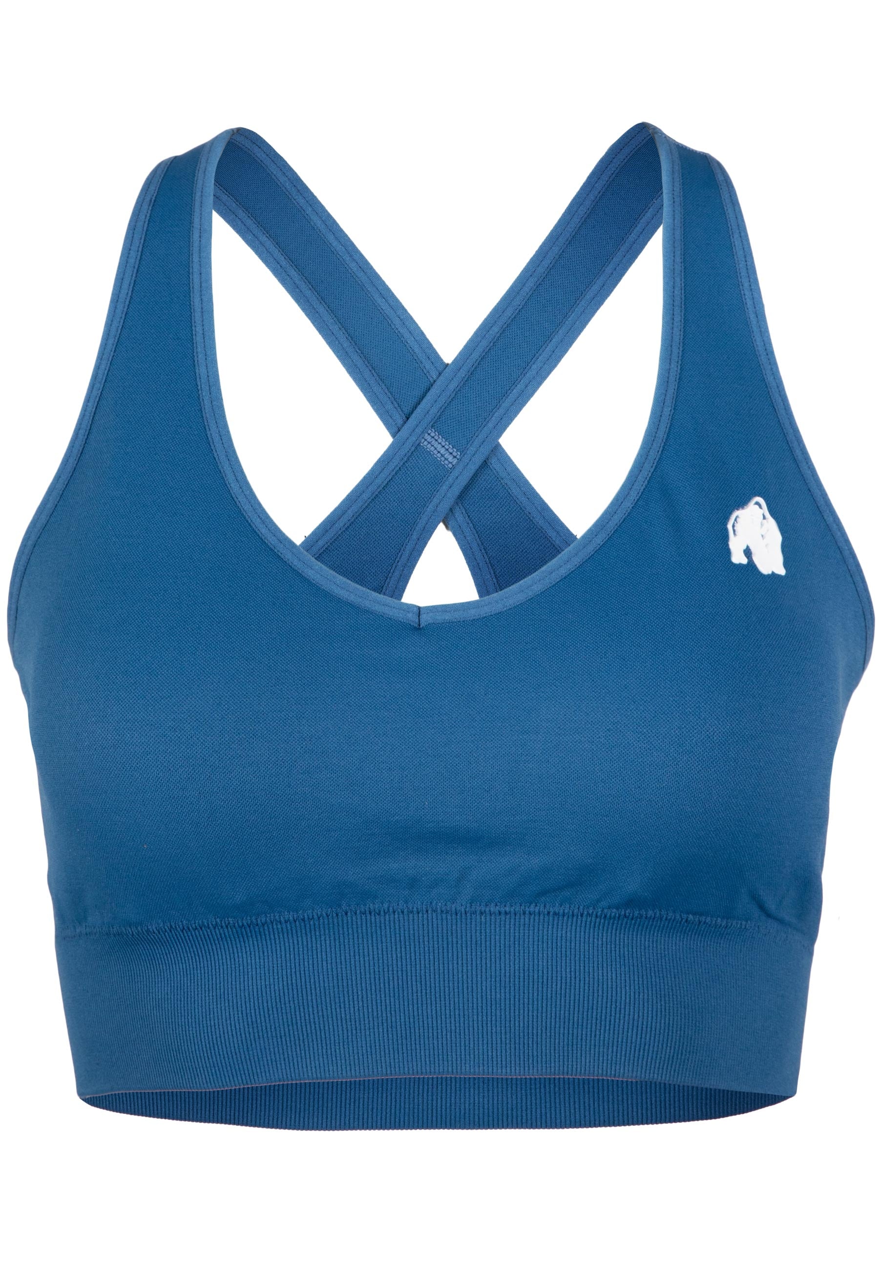 Gorilla Wear Hilton Seamless Sports Bra, blue