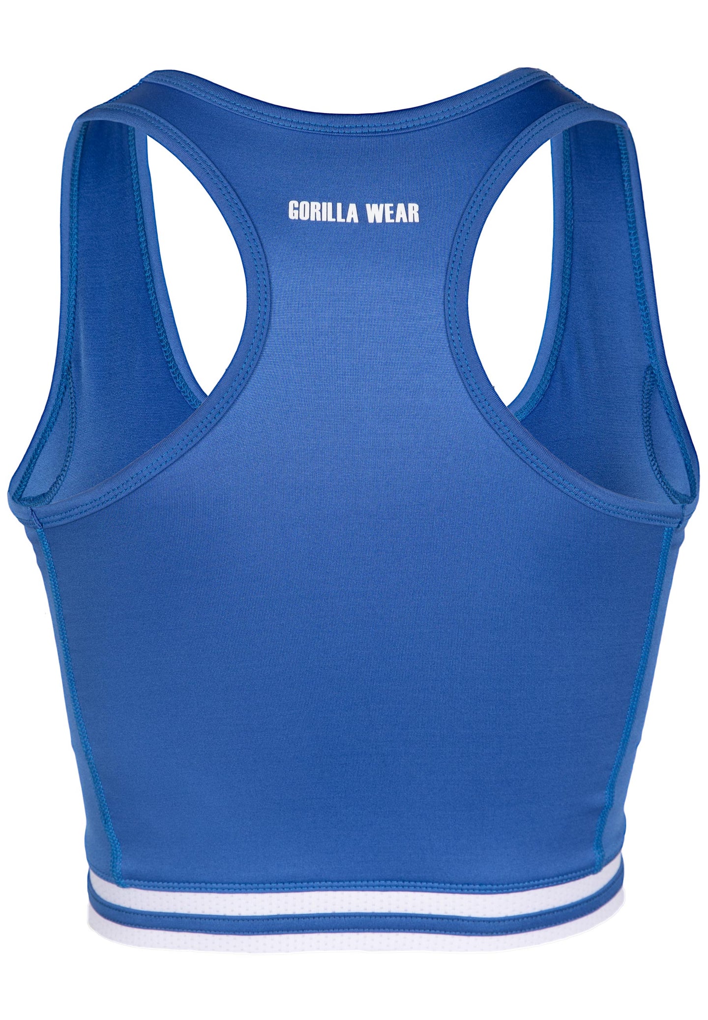 Gorilla Wear Mesa Zip Front Crop Top, blue