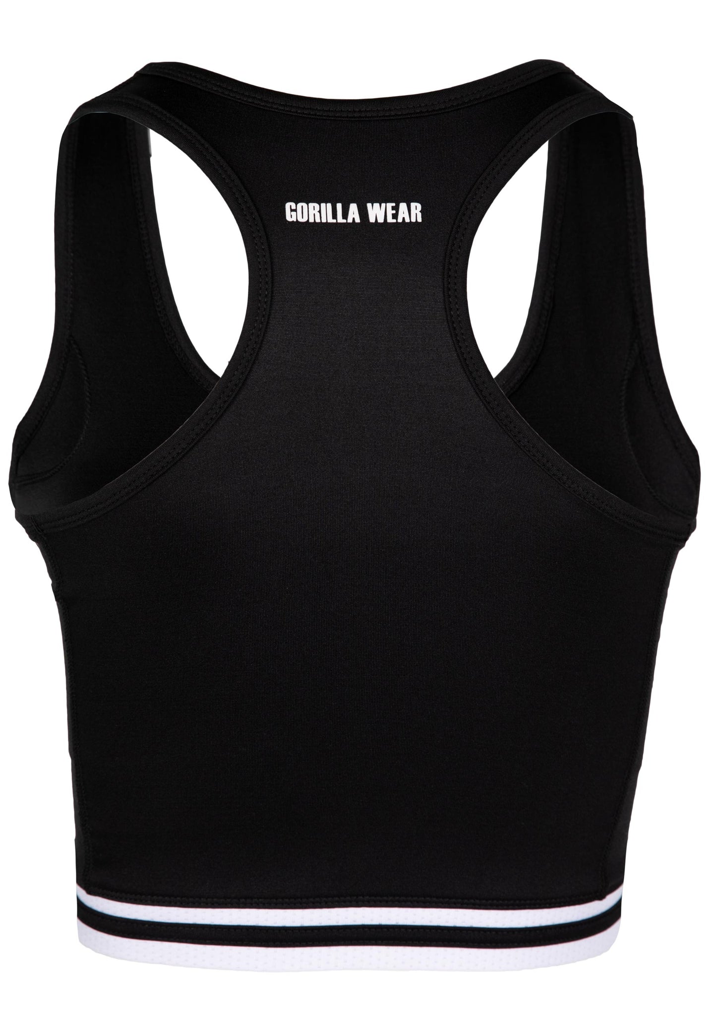 Gorilla Wear Mesa Zip Front Crop Top, black