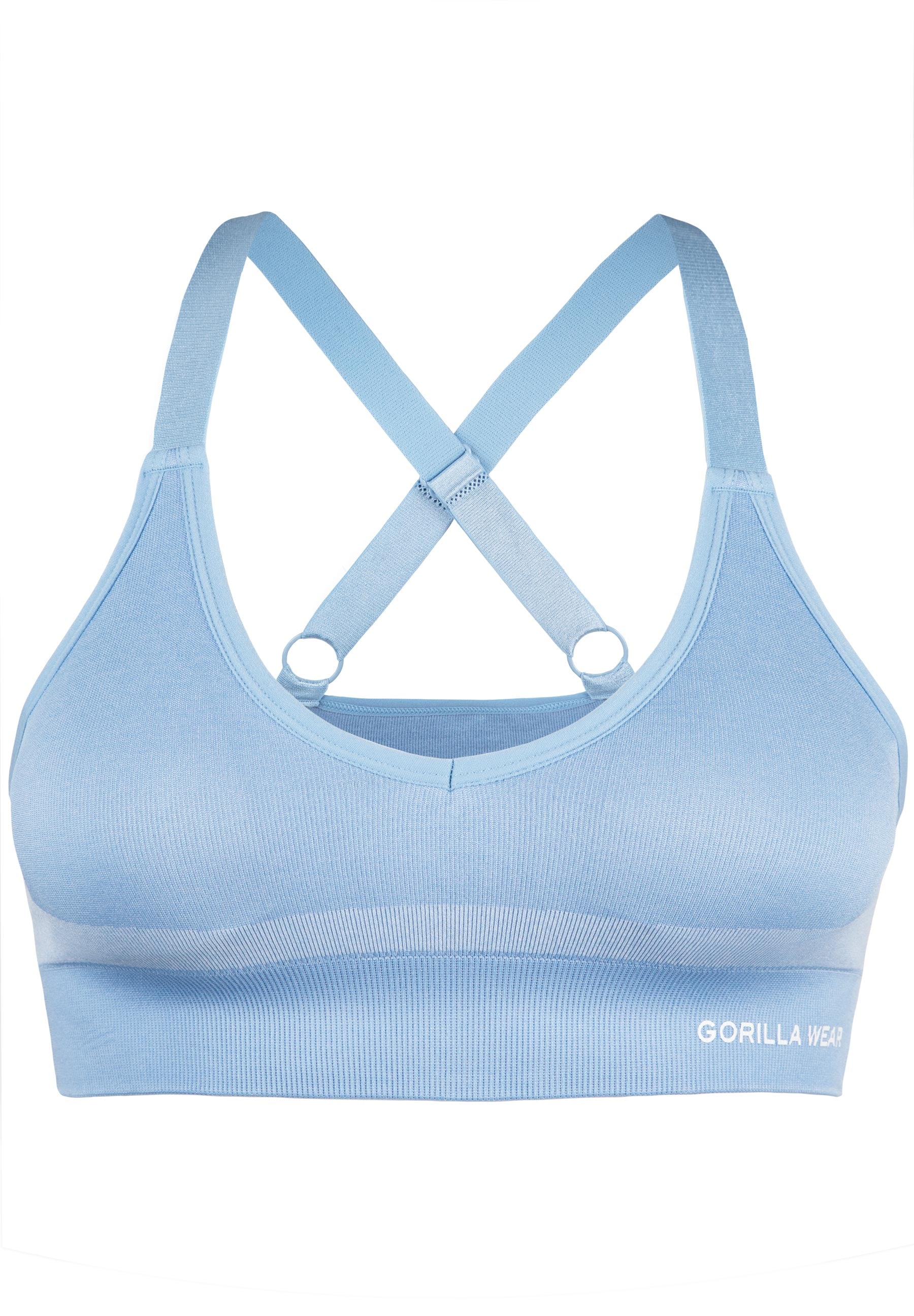 Gorilla Wear Selah Seamless Sports Bra, light blue