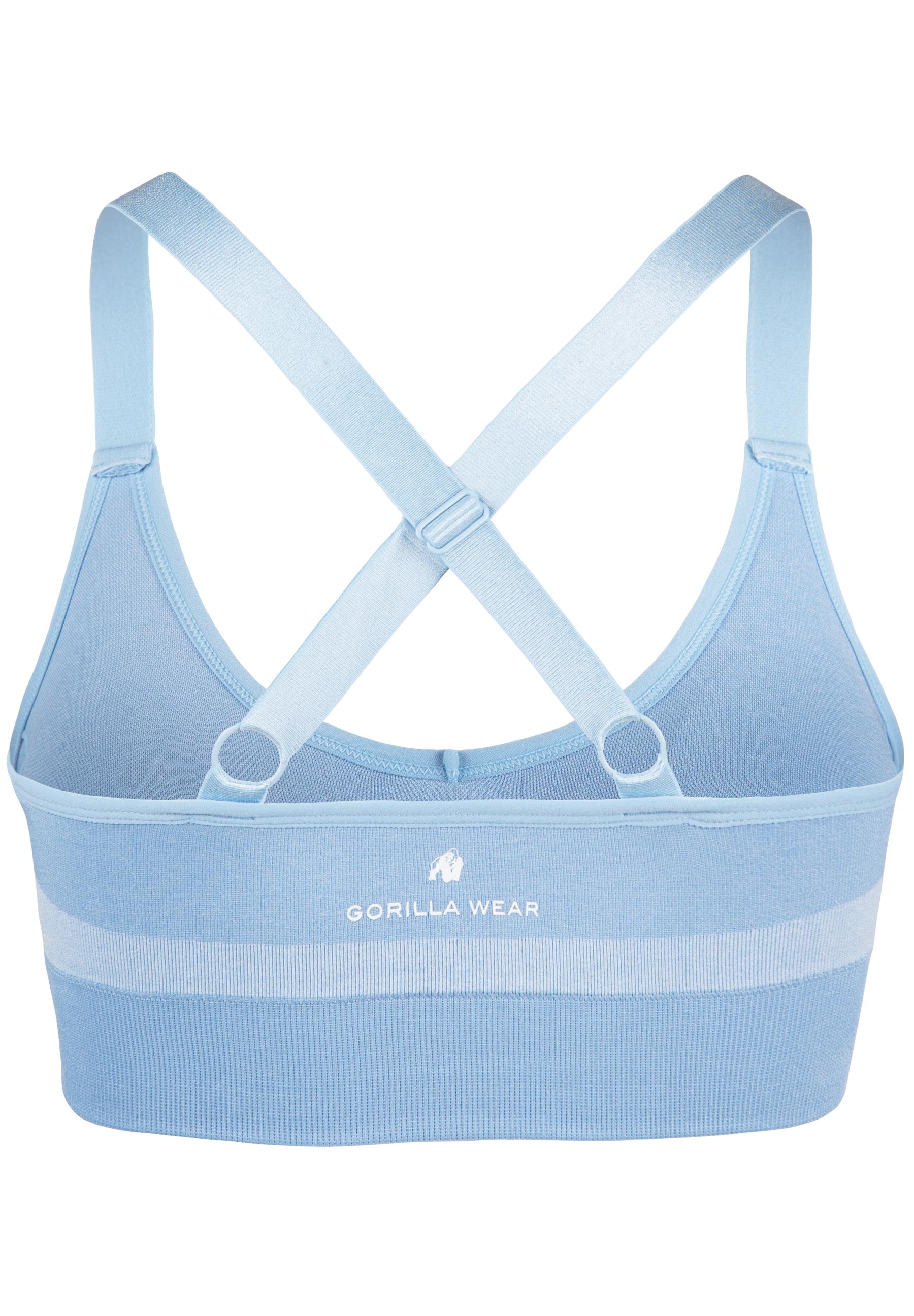 Gorilla Wear Selah Seamless Sports Bra, light blue