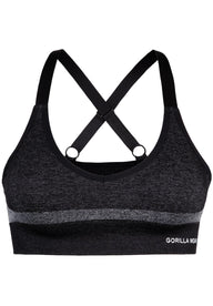 Gorilla Wear Selah Seamless Sports Bra, black