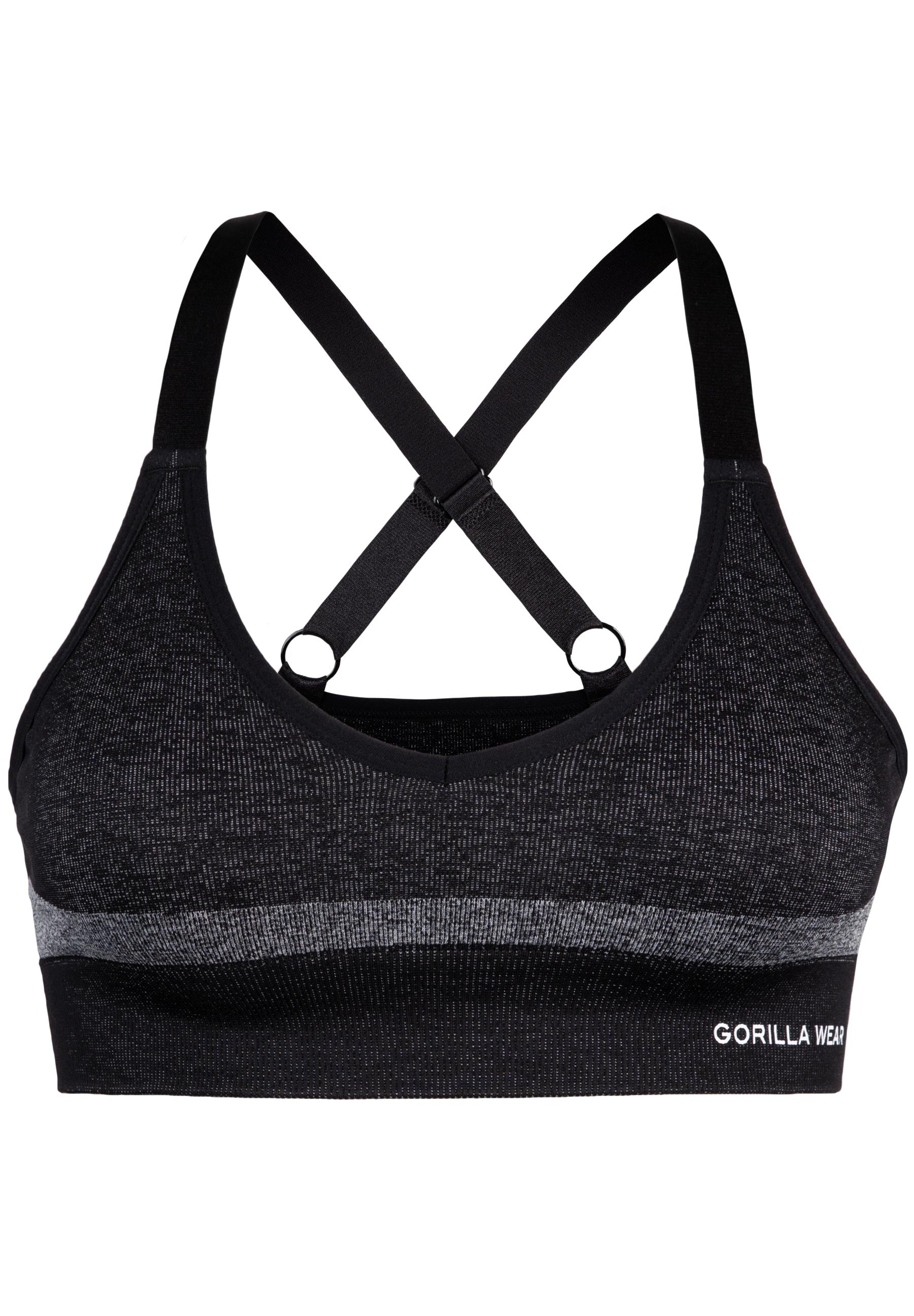 Gorilla Wear Selah Seamless Sports Bra, black