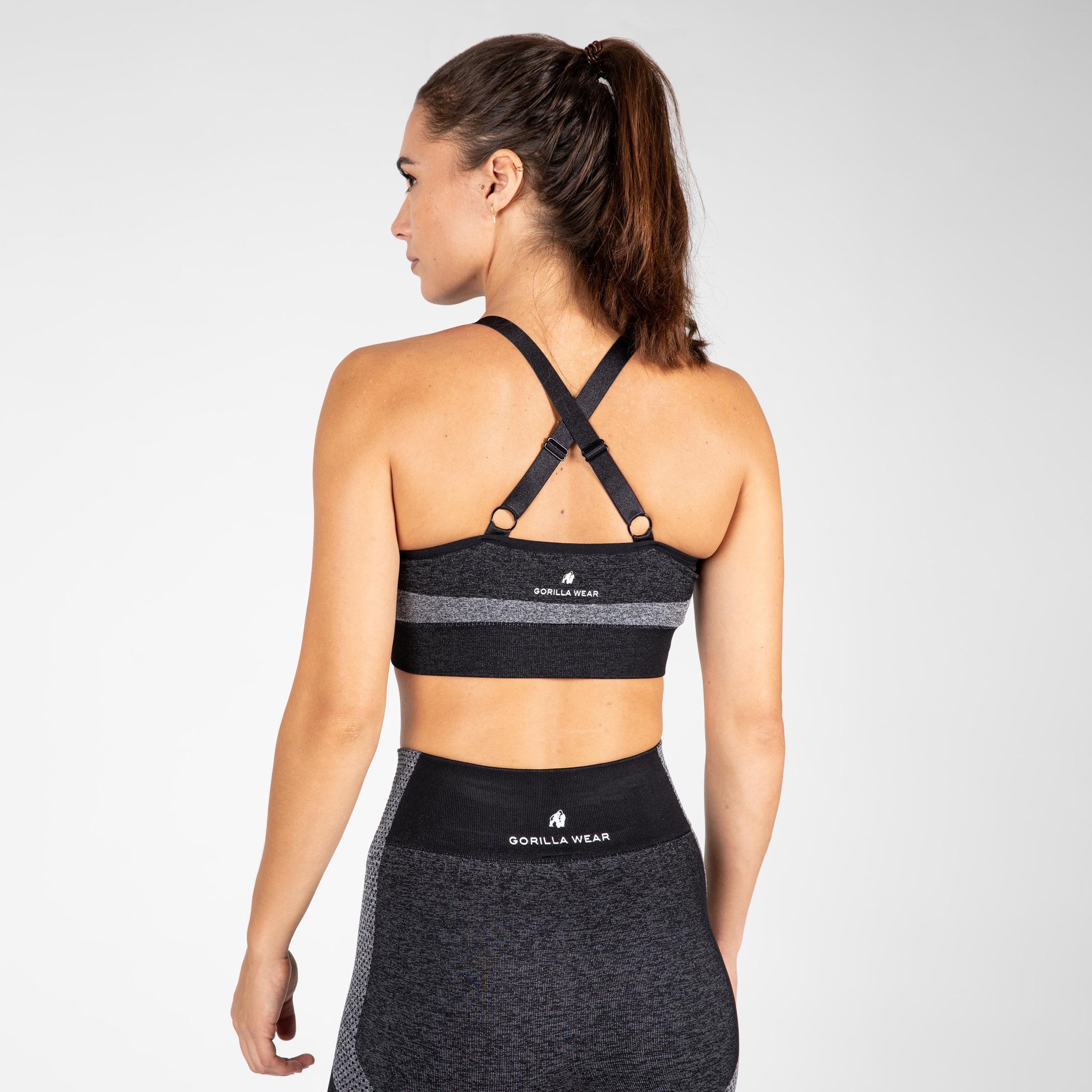 Gorilla Wear Selah Seamless Sports Bra, black