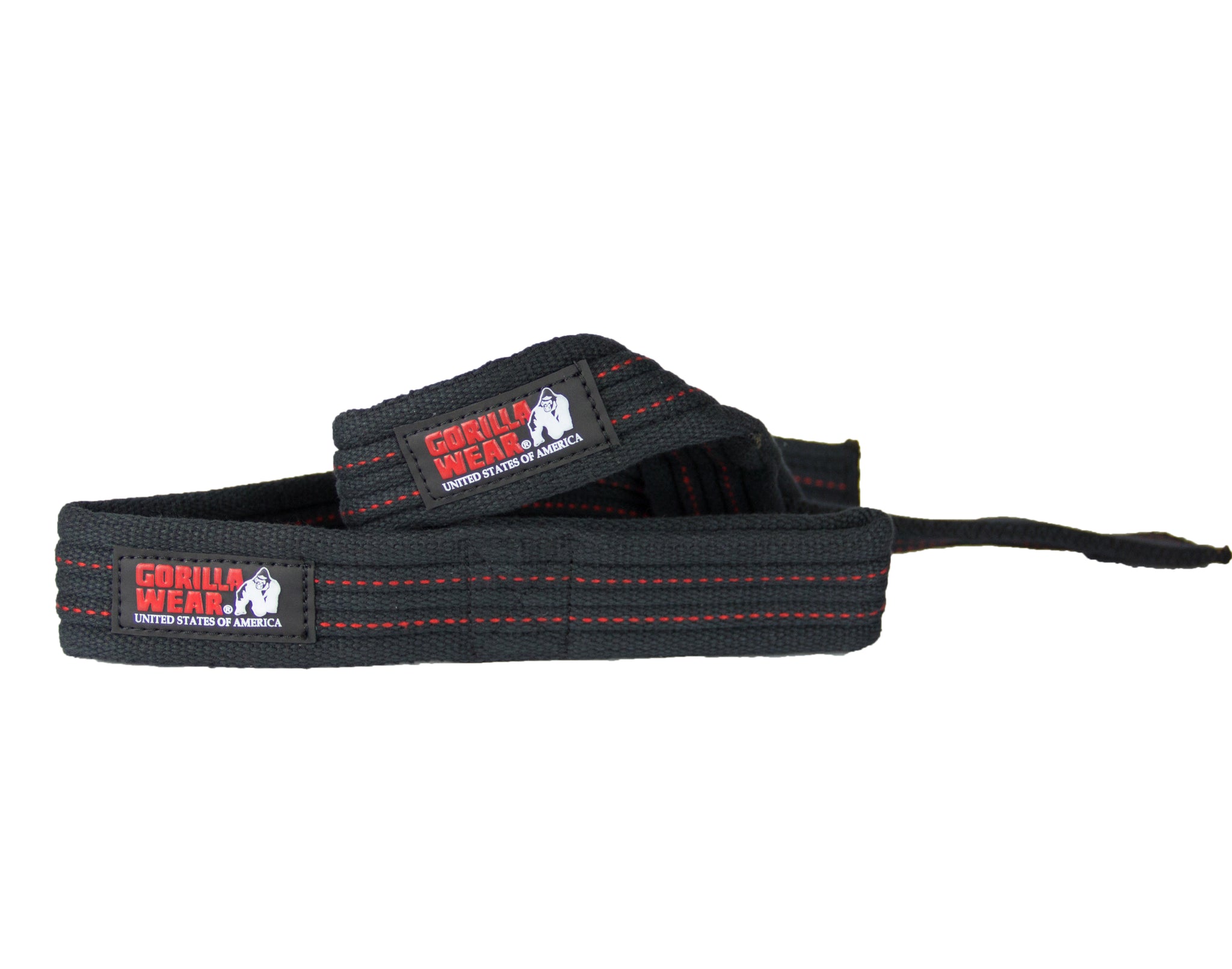 Gorilla Wear Hardcore Lifting Straps, black/red