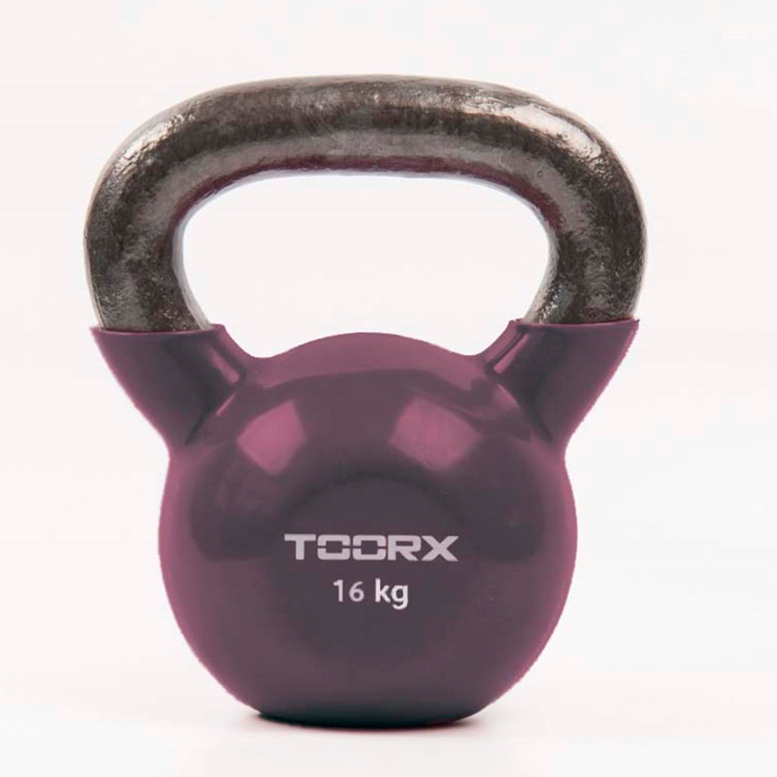 Toorx Iron/Vinyl Kettlebell 16 kg – Greppvänlig Allround-vikt för Funktionell Träning