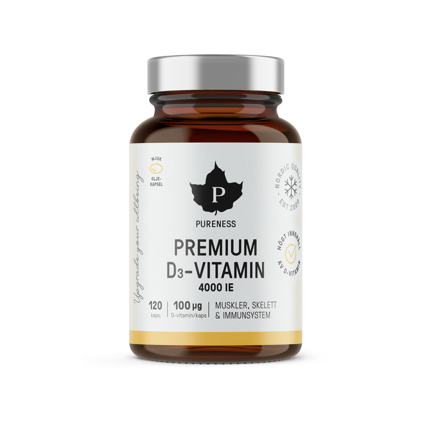Pureness Premium D-vitamin 4000 IE 120 kaps