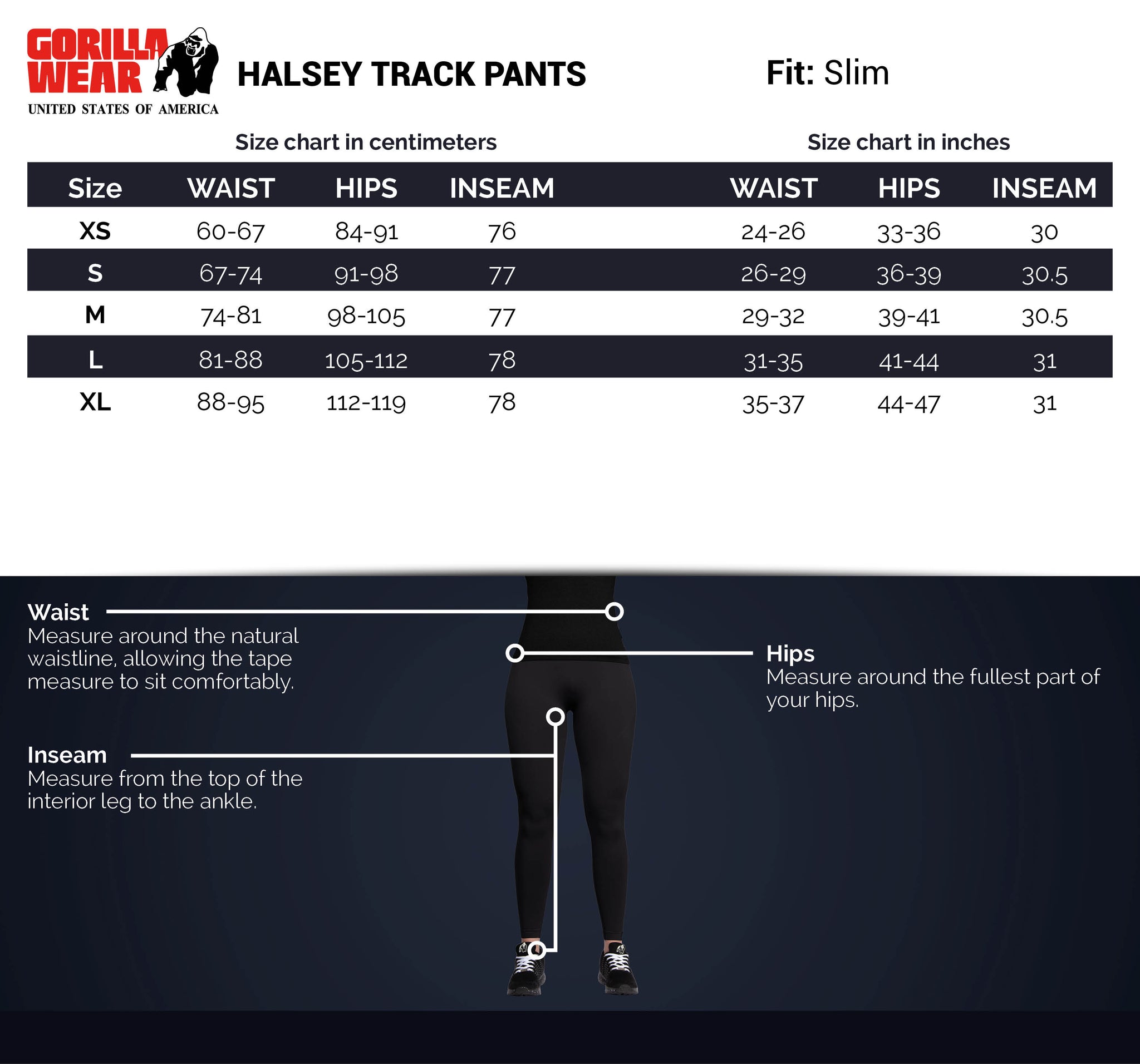 Gorilla Wear Halsey Track Pants, black