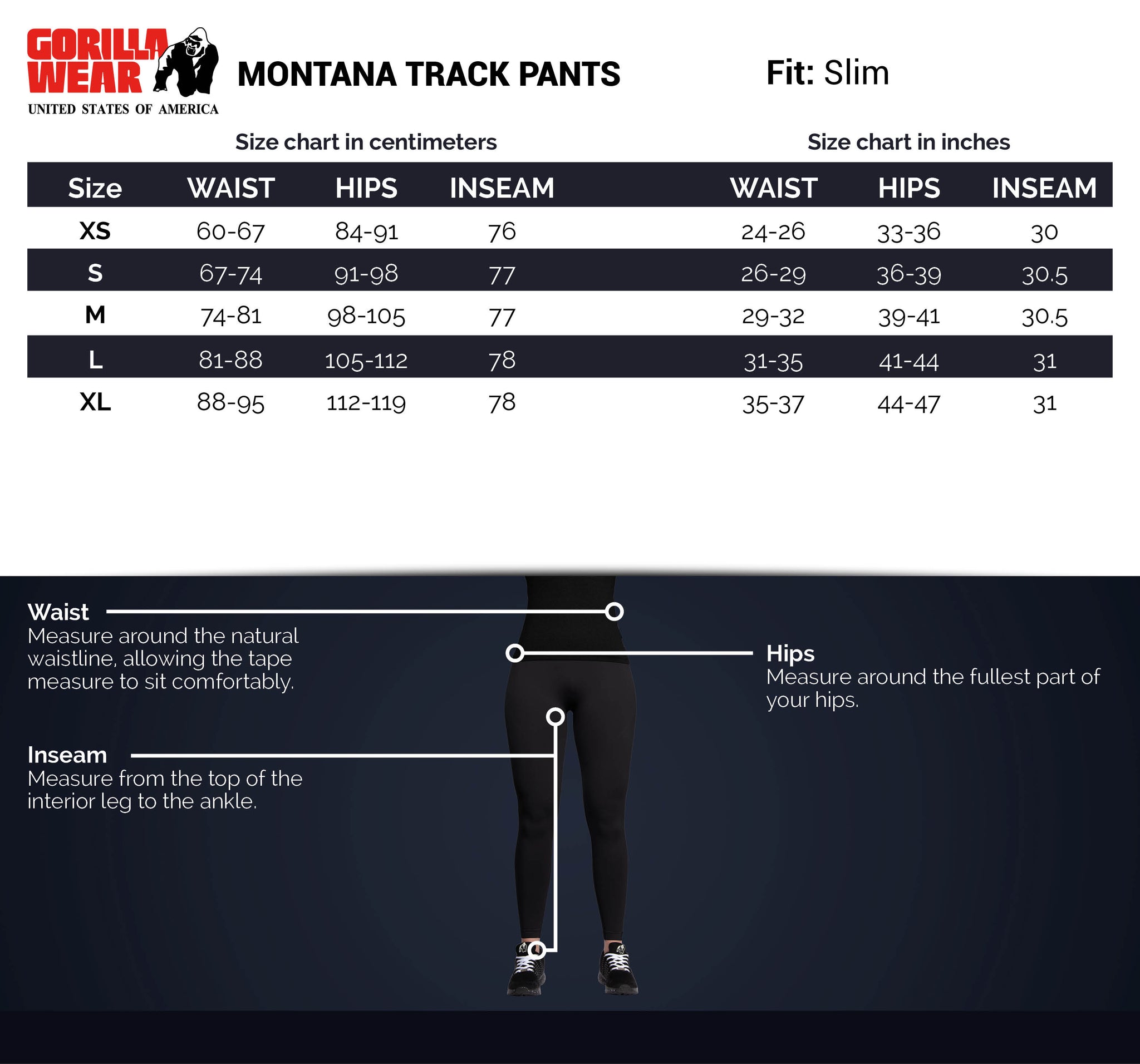 Gorilla Wear Montana Track Pants, black