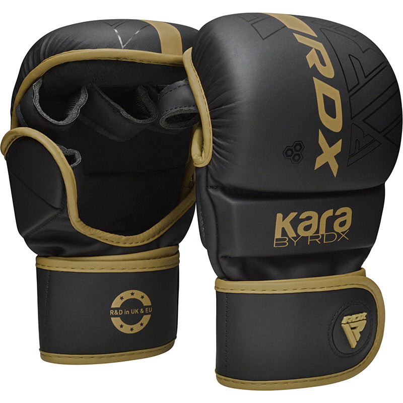 RDX F6 MMA & GRAPPLINGHANDSKAR - Svart / Guld