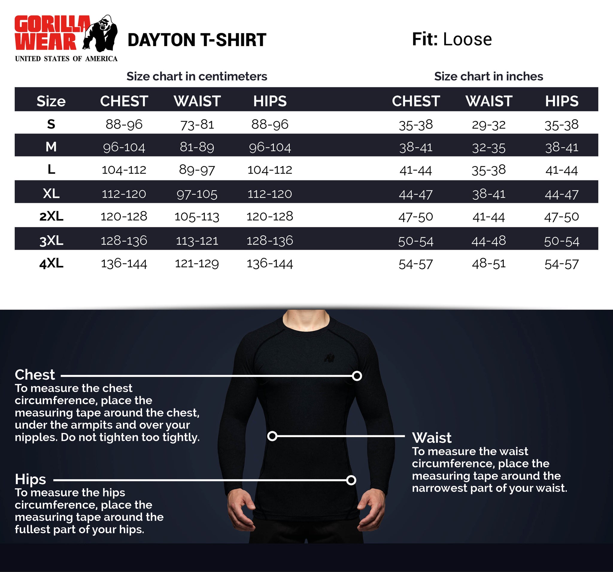 Gorilla Wear Dayton T-Shirt, black