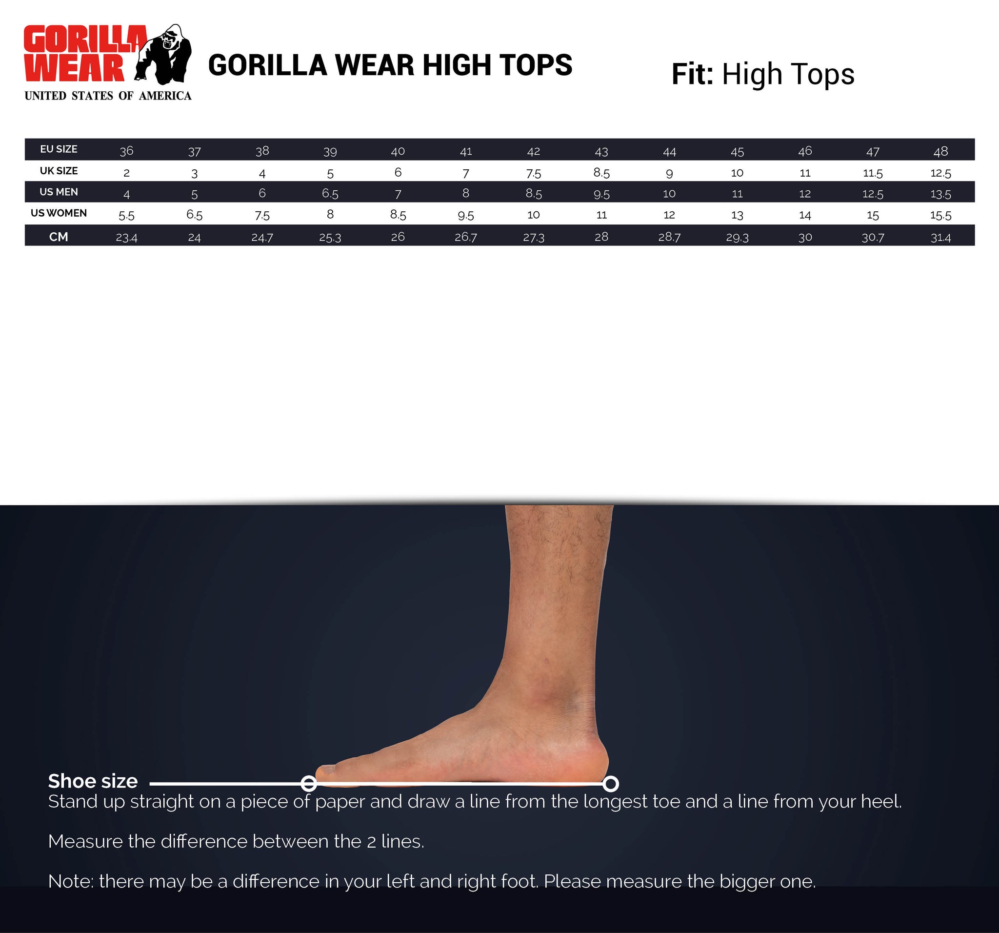 Gorilla Wear GW High Tops, white