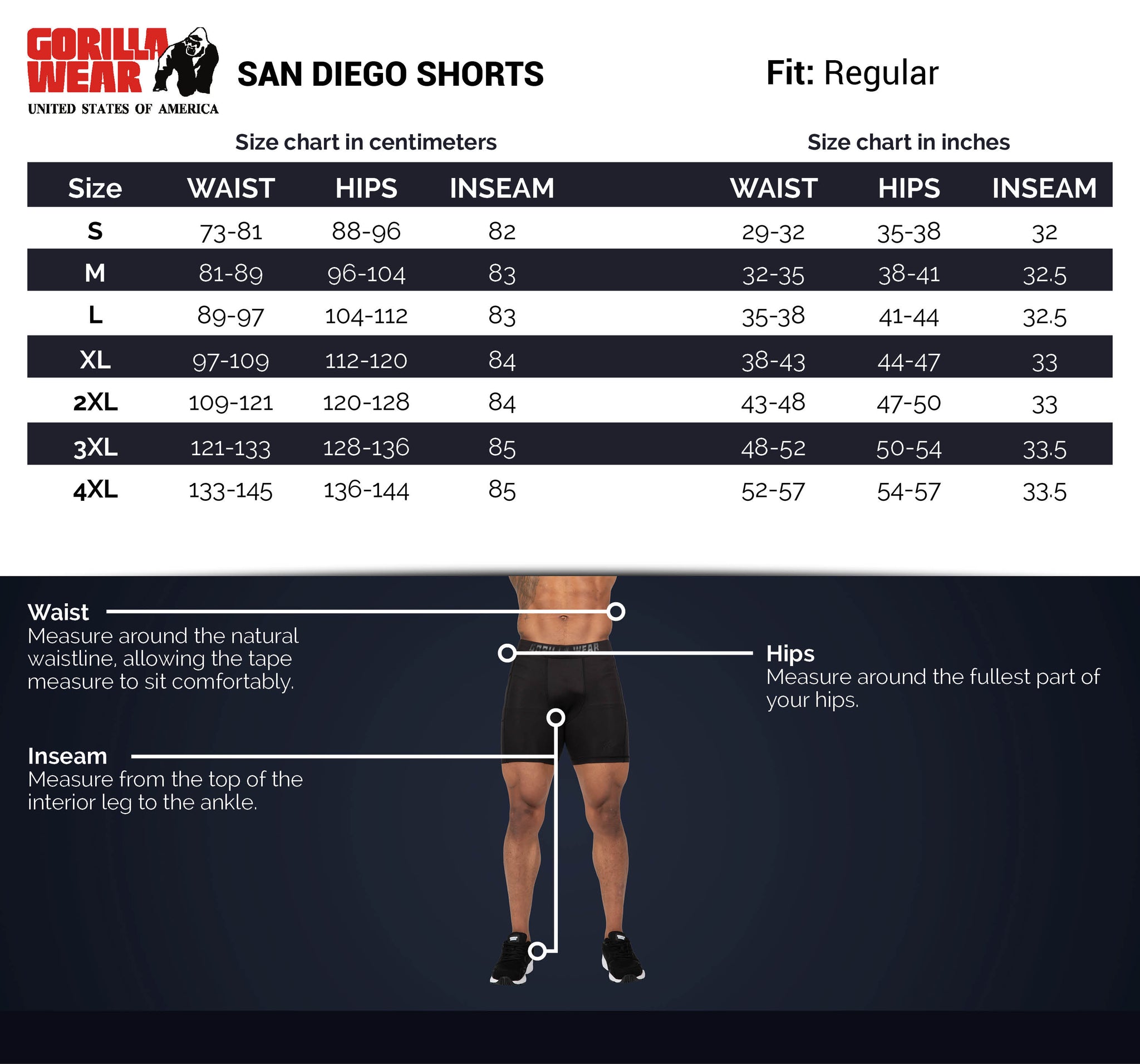 Gorilla Wear San Diego Shorts, black