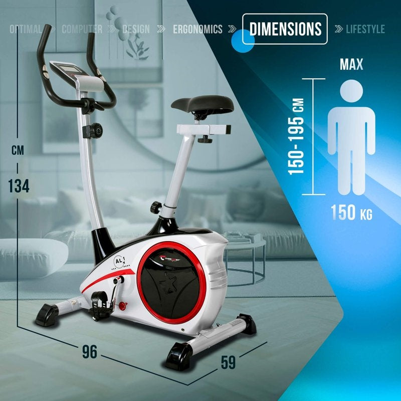 Christopeit Top Sport AL1 Motionscykel Exercise Bike Silver edt.