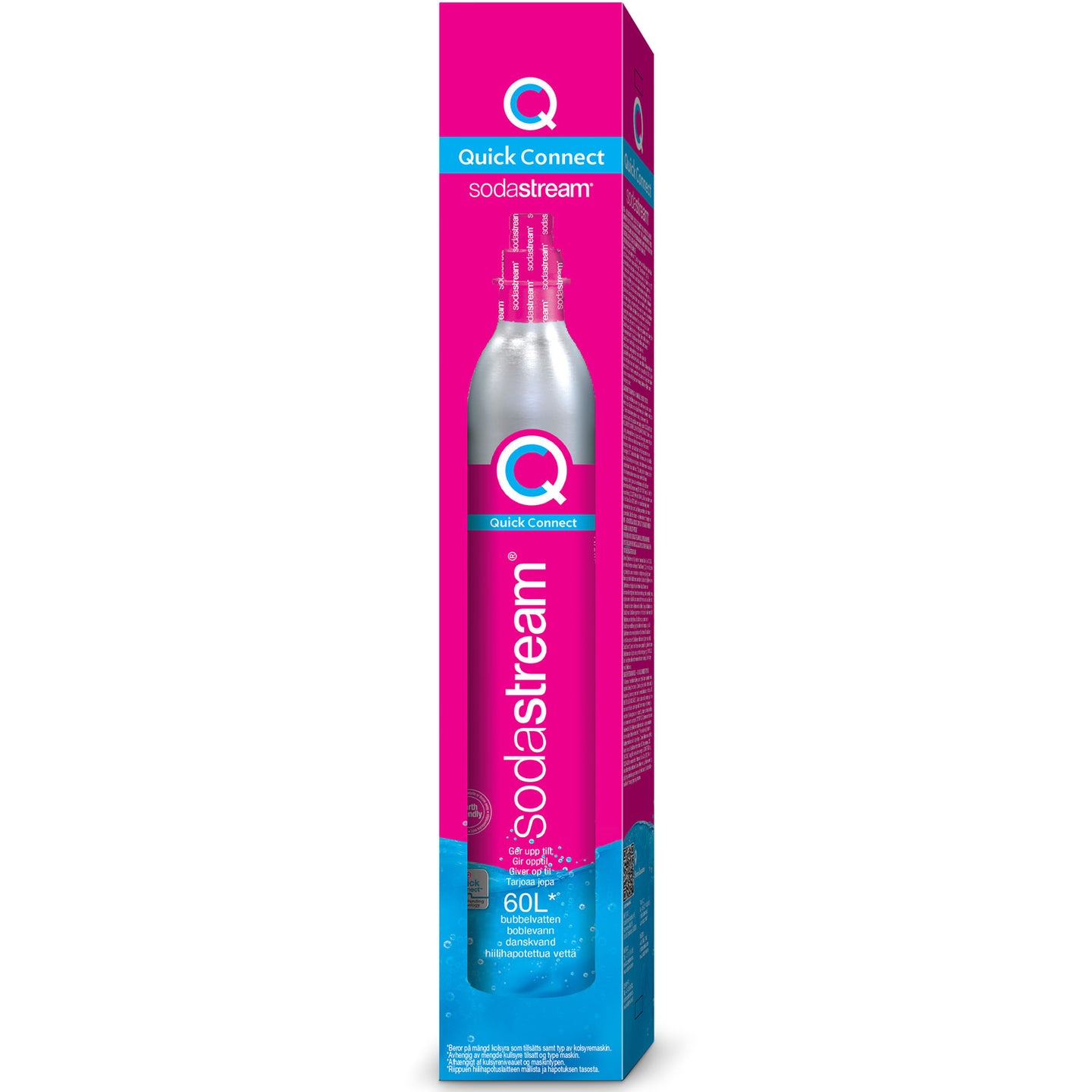 SodaStream CQC Extra Cylinder Ger upp till 60l kolsyrat vatten