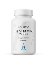 Holistic D3-vitamin 2000, 90 kapslar