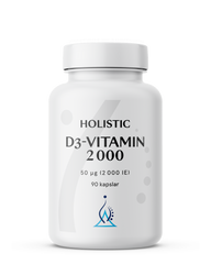 Holistic D3-vitamin 2000, 90 kapslar