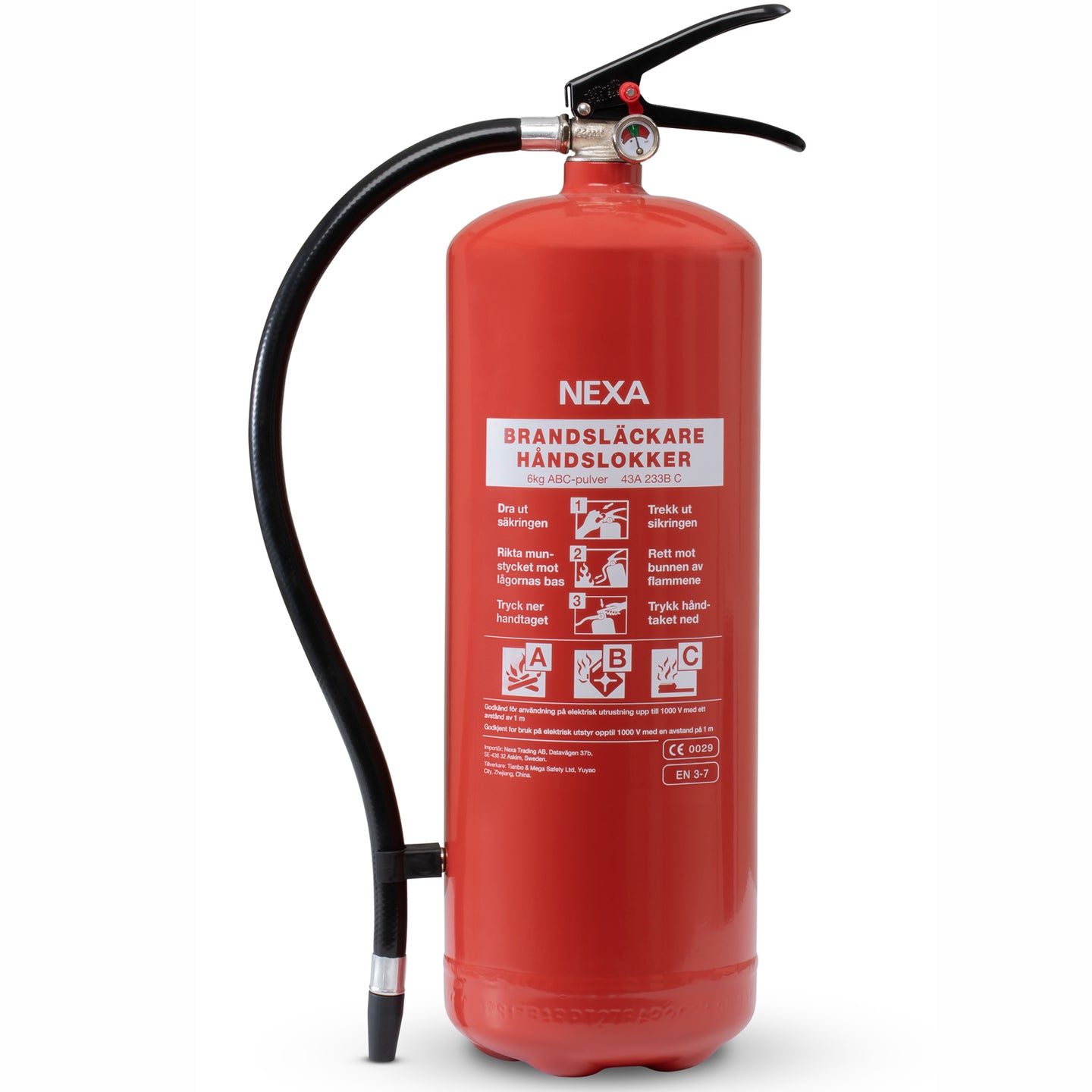 Nexa Brandsläckare Röd 6kg 43A