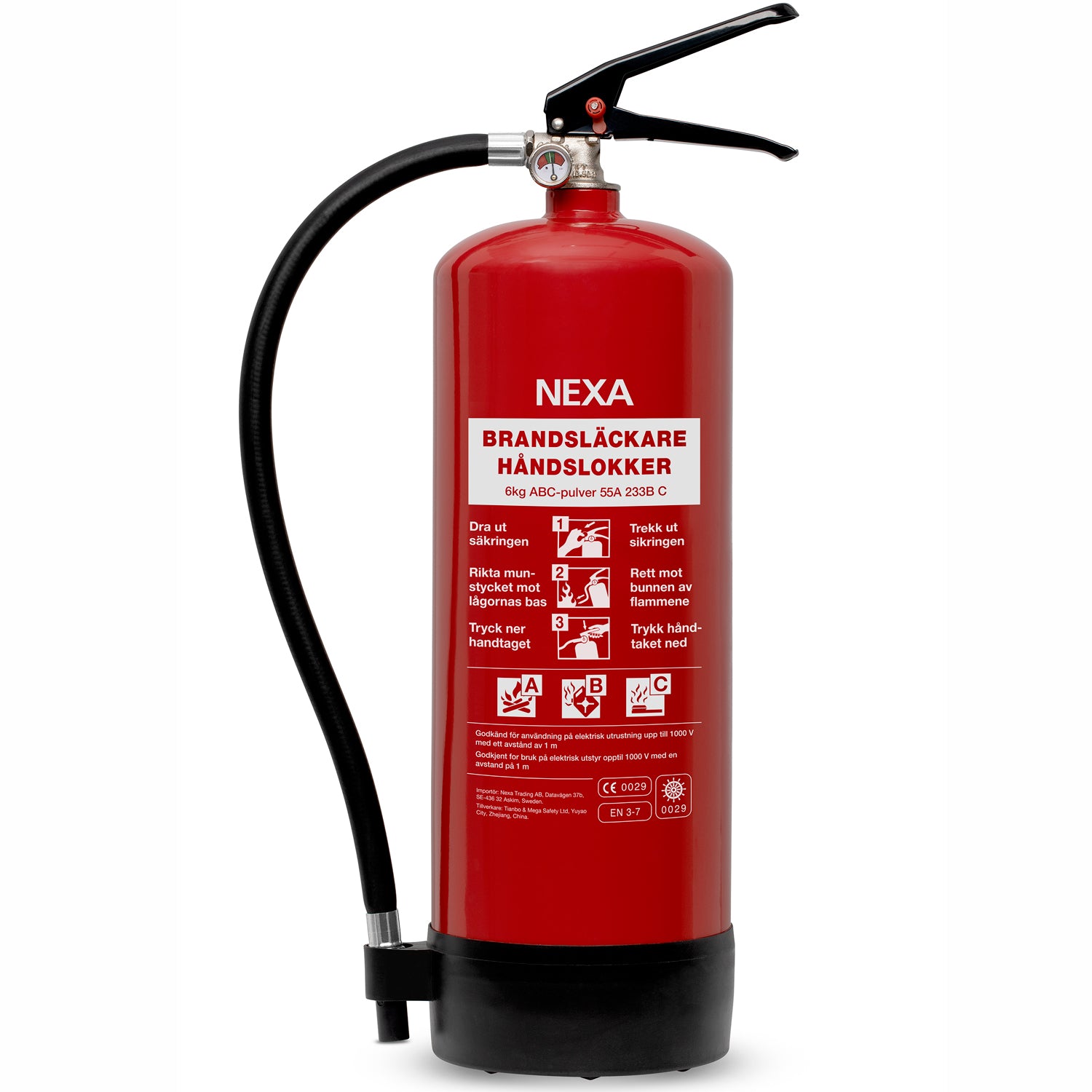 Nexa Brandsläckare Röd 6kg 55A