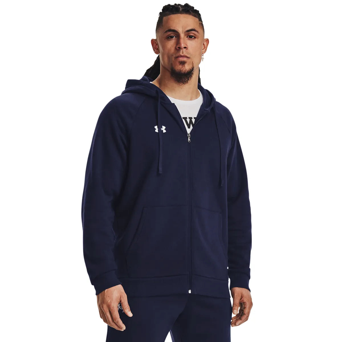 Under Armour Herr UA Rival-huvtröja i fleece med dragkedja
