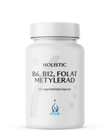 Holistic B6 B12 Folat metylerad, 60 kapslar