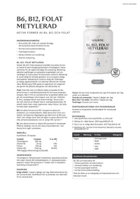 Holistic B6 B12 Folat metylerad, 60 kapslar