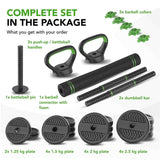 Tunturi Barbell/Dumbbell Set, 28kg Vin