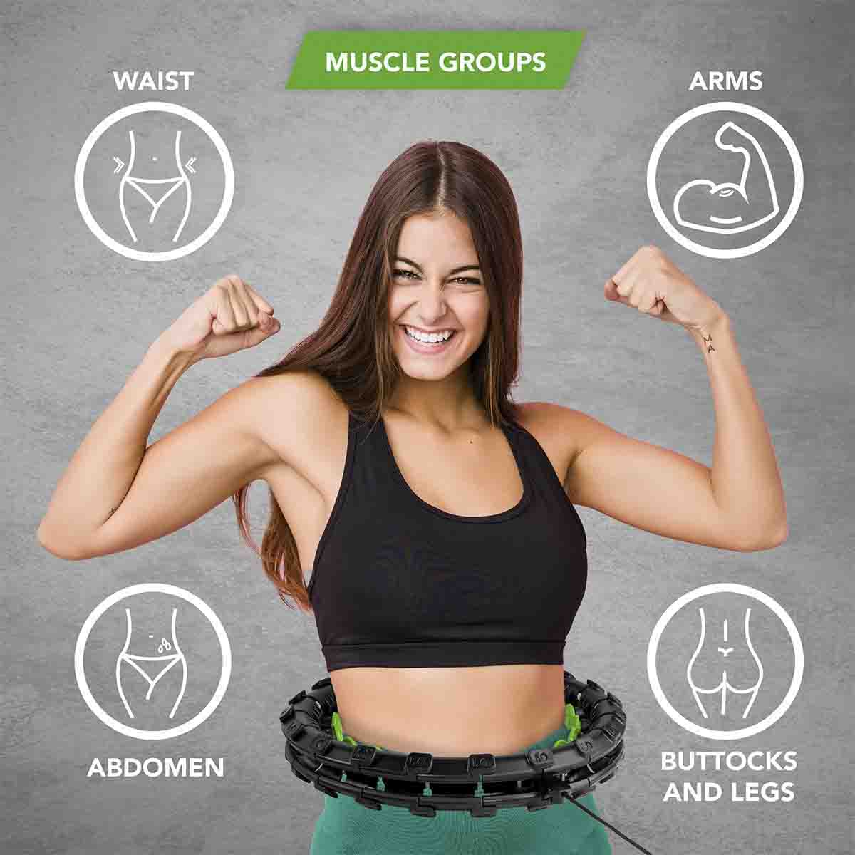 Tunturi Adj. Hula Hoop, L, incl weight