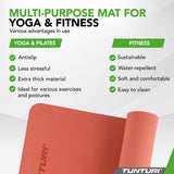 Tunturi Yoga Mat 8MM (Rose Gold) Rose Wine