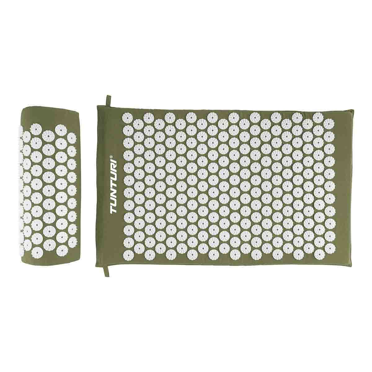Tunturi Acupressure Mat and Pillow Green