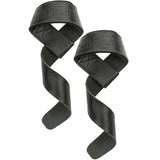 C.P. Sports Padded Leather Lifting Straps, black
