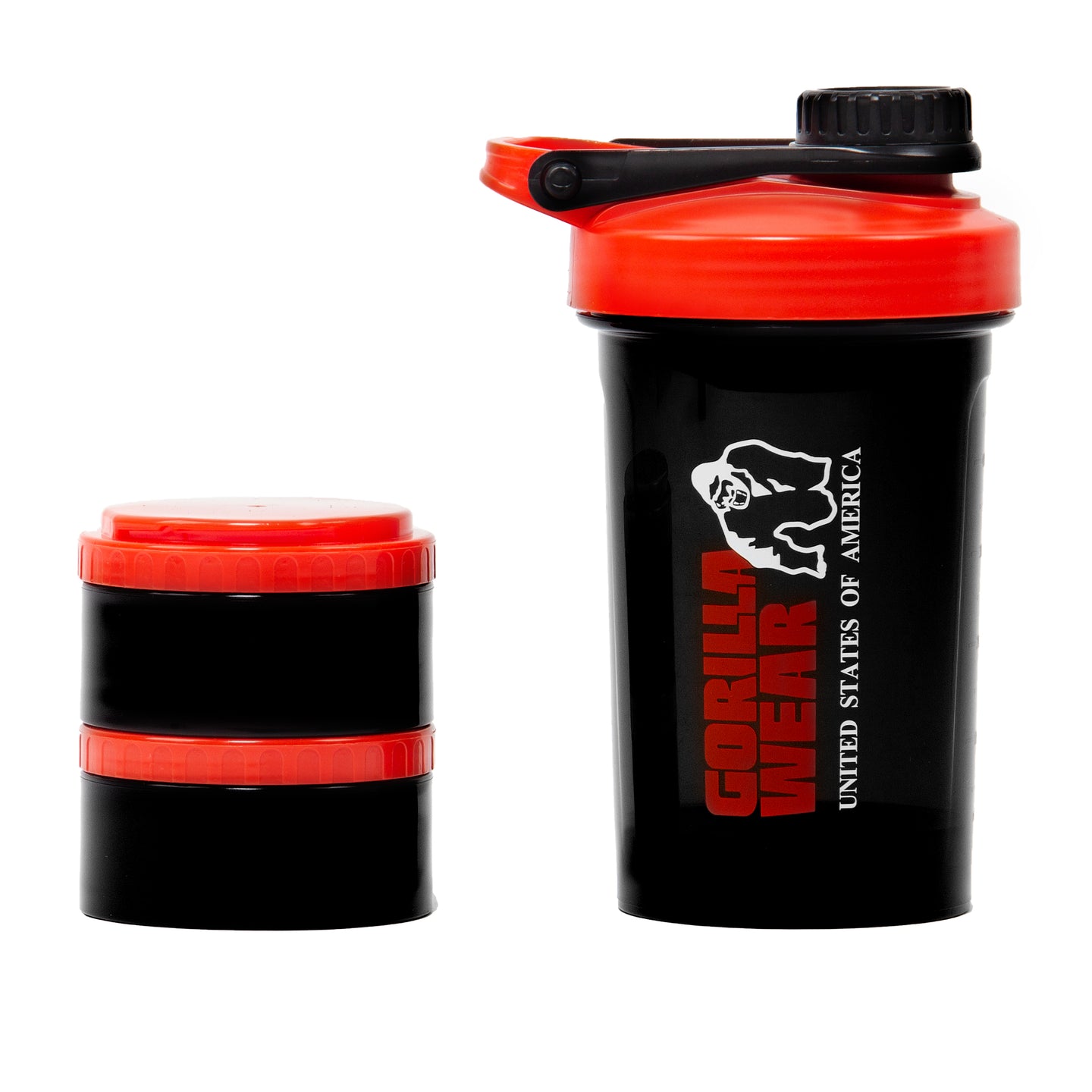 Gorilla Wear Shaker 2 Go 760 ml, black/red