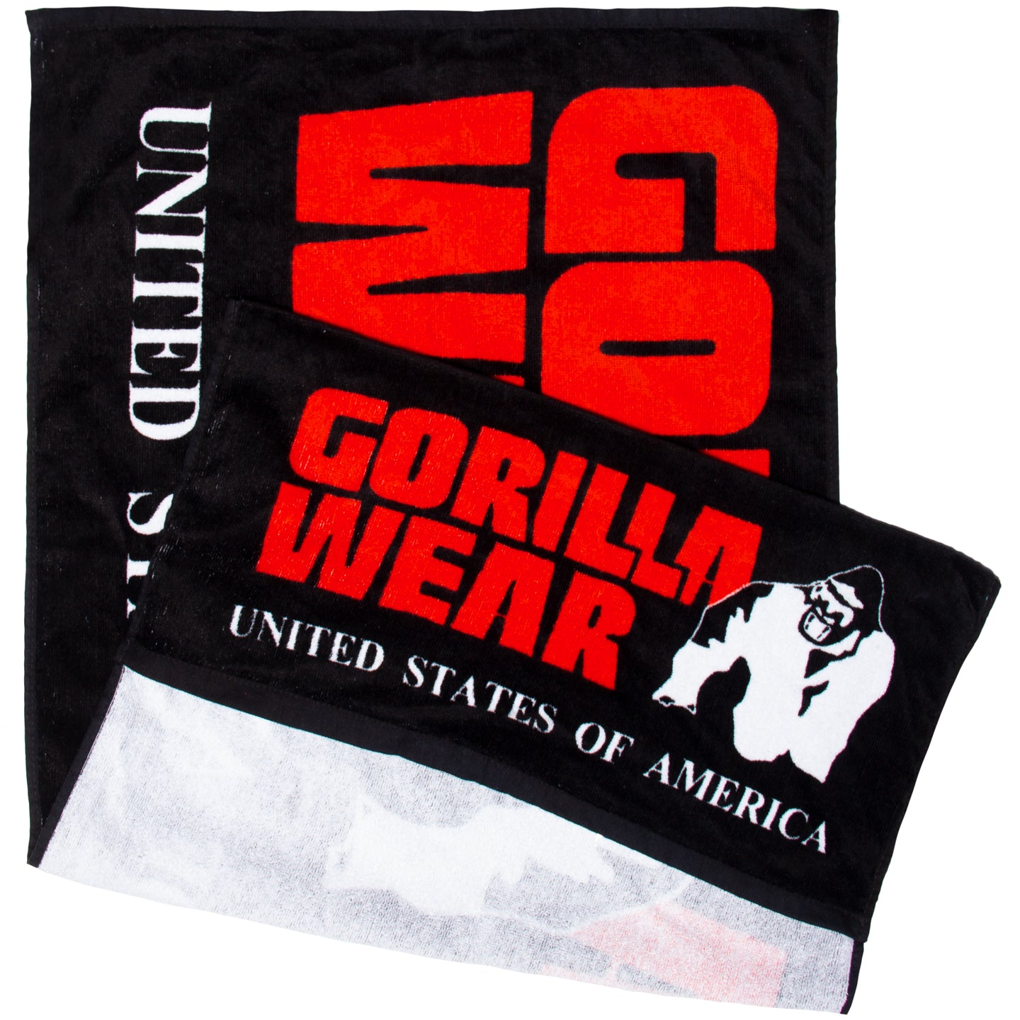 Gorilla Wear Functional Gym Towel, black/red