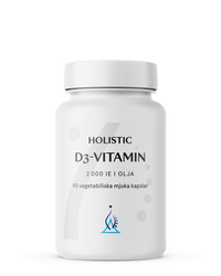 Holistic D3-vitamin i olja, 90 kapslar