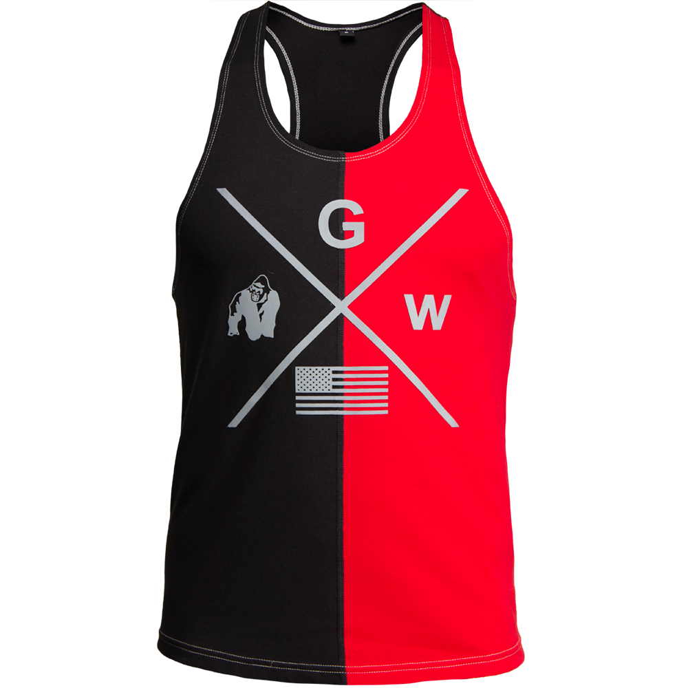 Gorilla Wear Sterling Stringer Tank Top, black/red